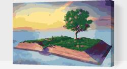  Festés számok szerint - Könyv a felhőben Méret: 40x60cm, Keretezés: Műanyagtáblával
