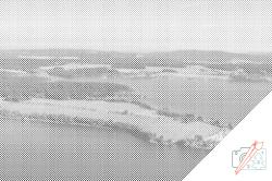 PontPöttyöző - Lipnoi tavak 2, Csehország Méret: 40x60cm, Keretezés: Fatáblával, Szín: Fekete
