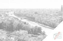  PontPöttyöző - Városkép Verona 2 Méret: 40x60cm, Keretezés: Kartonlemezen, Szín: Kék