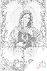  PontPöttyöző - Madonna Méret: 40x60cm, Keretezés: Kartonlemezen, Szín: Kék
