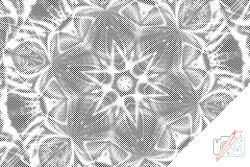  PontPöttyöző - Mandala 15 Méret: 40x60cm, Keretezés: Műanyagtáblával, Szín: Piros