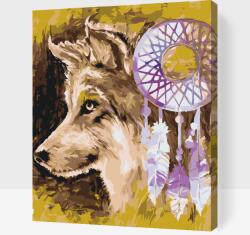  Festés számok szerint - Farkas és álomfogó Méret: 40x50cm, Keretezés: Műanyagtáblával