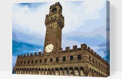 Festés számok szerint - Uffizi torony, Olaszország Méret: 30x40cm, Keretezés: Fatáblával