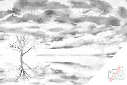  PontPöttyöző - Varázslatos fa Méret: 40x60cm, Keretezés: Kartonlemezen, Szín: Zöld