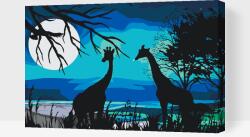  Festés számok szerint - Zsiráfok Afrikában Méret: 40x60cm, Keretezés: Műanyagtáblával