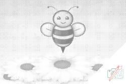 PontPöttyöző - Vidám méhecske Méret: 40x60cm, Keretezés: Műanyagtáblával, Szín: Fekete