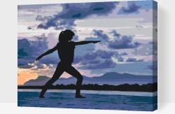  Festés számok szerint - Jóga a parton Méret: 40x50cm, Keretezés: Műanyagtáblával