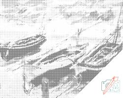 PontPöttyöző - Claude Monet - Három halászhajó Méret: 40x50cm, Keretezés: Fatáblával, Szín: Fekete