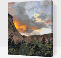  Festés számok szerint - Yosemite Nemzeti Park Méret: 30x40cm, Keretezés: Fatáblával