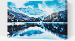 Festés számok szerint - Svájci Alpok Méret: 40x60cm, Keretezés: Műanyagtáblával