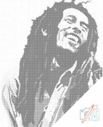 PontPöttyöző - Bob Marley Méret: 40x50cm, Keretezés: Fatáblával, Szín: Piros