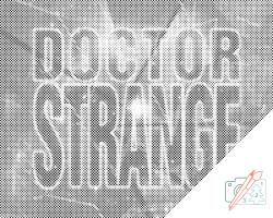  PontPöttyöző - Doctor Strange Méret: 30x40cm, Keretezés: Fatáblával, Szín: Kék
