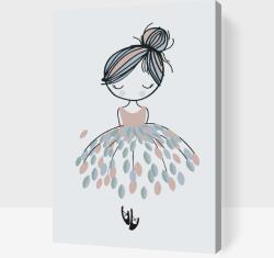  Festés számok szerint - Táncos baba Méret: 40x60cm, Keretezés: Műanyagtáblával