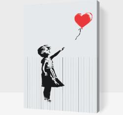  Festés számok szerint - Banksy - Szerte foszlott szerelem Méret: 40x60cm, Keretezés: Műanyagtáblával