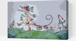  Festés számok szerint - Mesebeli egér Méret: 40x60cm, Keretezés: Kartonlemezen