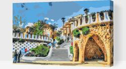 Festés számok szerint - Güell park, Barcelona 2 Méret: 40x60cm, Keretezés: Kartonlemezen