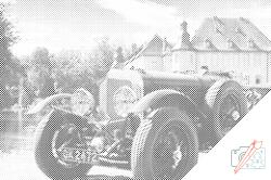  PontPöttyöző - Kocsi vár előtt Méret: 40x60cm, Keretezés: Műanyagtáblával, Szín: Kék