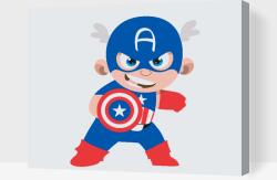 Festés számok szerint - Avengers, Captain America Méret: 40x50cm, Keretezés: Kartonlemezen