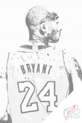 PontPöttyöző - Kobe Bryant Méret: 40x60cm, Keretezés: Kartonlemezen, Szín: Kék