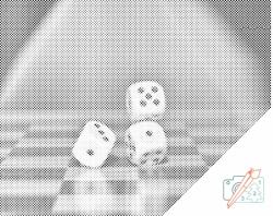  PontPöttyöző - Dobókockák Méret: 30x40cm, Keretezés: Műanyagtáblával, Szín: Kék