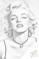  PontPöttyöző - Marilyn Monroe Méret: 40x60cm, Keretezés: Kartonlemezen, Szín: Piros