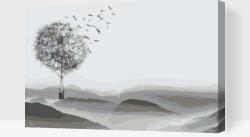  Festés számok szerint - Pitypang lufi Méret: 40x60cm, Keretezés: Kartonlemezen