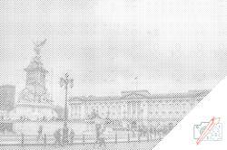 PontPöttyöző - Buckingham-palota, Anglia 2 Méret: 40x60cm, Keretezés: Kartonlemezen, Szín: Kék