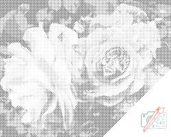 PontPöttyöző - Rózsa, a szépség virága Méret: 40x50cm, Keretezés: Műanyagtáblával, Szín: Kék