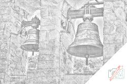  PontPöttyöző - Bronz harangok, Lengyelország Méret: 40x60cm, Keretezés: Kartonlemezen, Szín: Piros