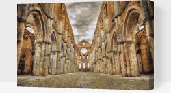 Festés számok szerint - San Galgano apátság, Toszkána Méret: 40x60cm, Keretezés: Műanyagtáblával