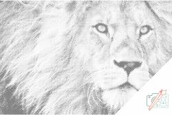  PontPöttyöző - Ragadozó tekintet Méret: 40x60cm, Keretezés: Kartonlemezen, Szín: Piros