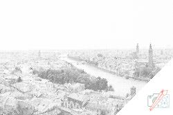 PontPöttyöző - Városkép Verona Méret: 40x60cm, Keretezés: Kartonlemezen, Szín: Zöld