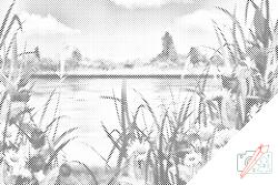  PontPöttyöző - Nyári kert Méret: 40x60cm, Keretezés: Műanyagtáblával, Szín: Piros