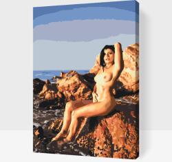 Festés számok szerint - Erotika a strandon Méret: 40x60cm, Keretezés: Műanyagtáblával