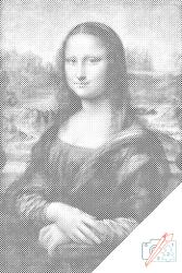  PontPöttyöző - Leondardo da Vinci: Mona Lisa Méret: 40x60cm, Keretezés: Kartonlemezen, Szín: Kék