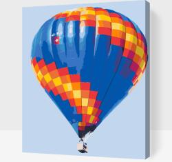  Festés számok szerint - Hőlégballon Méret: 40x50cm, Keretezés: Műanyagtáblával