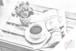  PontPöttyöző - Délutáni olvasgatás Méret: 40x60cm, Keretezés: Műanyagtáblával, Szín: Kék