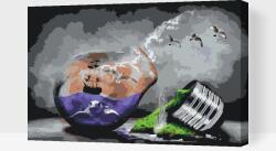  Festés számok szerint - Világ a villanykörtében Méret: 40x60cm, Keretezés: Kartonlemezen