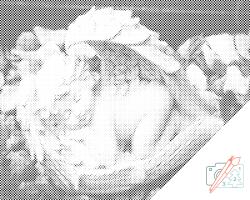  PontPöttyöző - Angyal Méret: 40x50cm, Keretezés: Kartonlemezen, Szín: Zöld