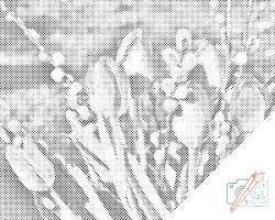  PontPöttyöző - Tulipánok Méret: 40x50cm, Keretezés: Műanyagtáblával, Szín: Fekete