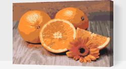 Festés számok szerint - Citrusok, narancs Méret: 40x60cm, Keretezés: Kartonlemezen