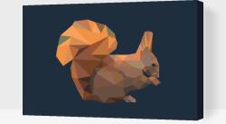  Festés számok szerint - Grafikai mókus Méret: 40x60cm, Keretezés: Kartonlemezen