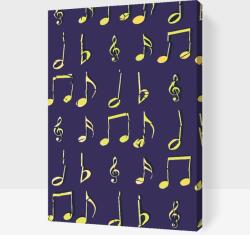  Festés számok szerint - Hangjegyek Méret: 40x60cm, Keretezés: Műanyagtáblával