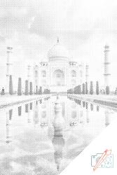 PontPöttyöző - Taj Mahal Méret: 40x60cm, Keretezés: Műanyagtáblával, Szín: Kék