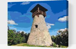 Festés számok szerint - Boboveci kilátótorony, Szlovákia Méret: 40x50cm, Keretezés: Fatáblával
