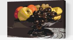  Festés számok szerint - Tál teli gyümölccsel Méret: 40x60cm, Keretezés: Műanyagtáblával