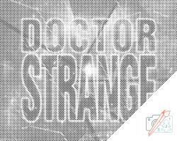  PontPöttyöző - Doctor Strange Méret: 30x40cm, Keretezés: Kartonlemezen, Szín: Piros