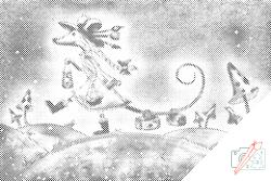  PontPöttyöző - Mesebeli egér Méret: 40x60cm, Keretezés: Műanyagtáblával, Szín: Kék