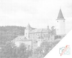 PontPöttyöző - Křivoklát vára, Csehország Méret: 40x50cm, Keretezés: Fatáblával, Szín: Zöld