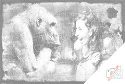  PontPöttyöző - Jó kedv Méret: 40x60cm, Keretezés: Műanyagtáblával, Szín: Kék